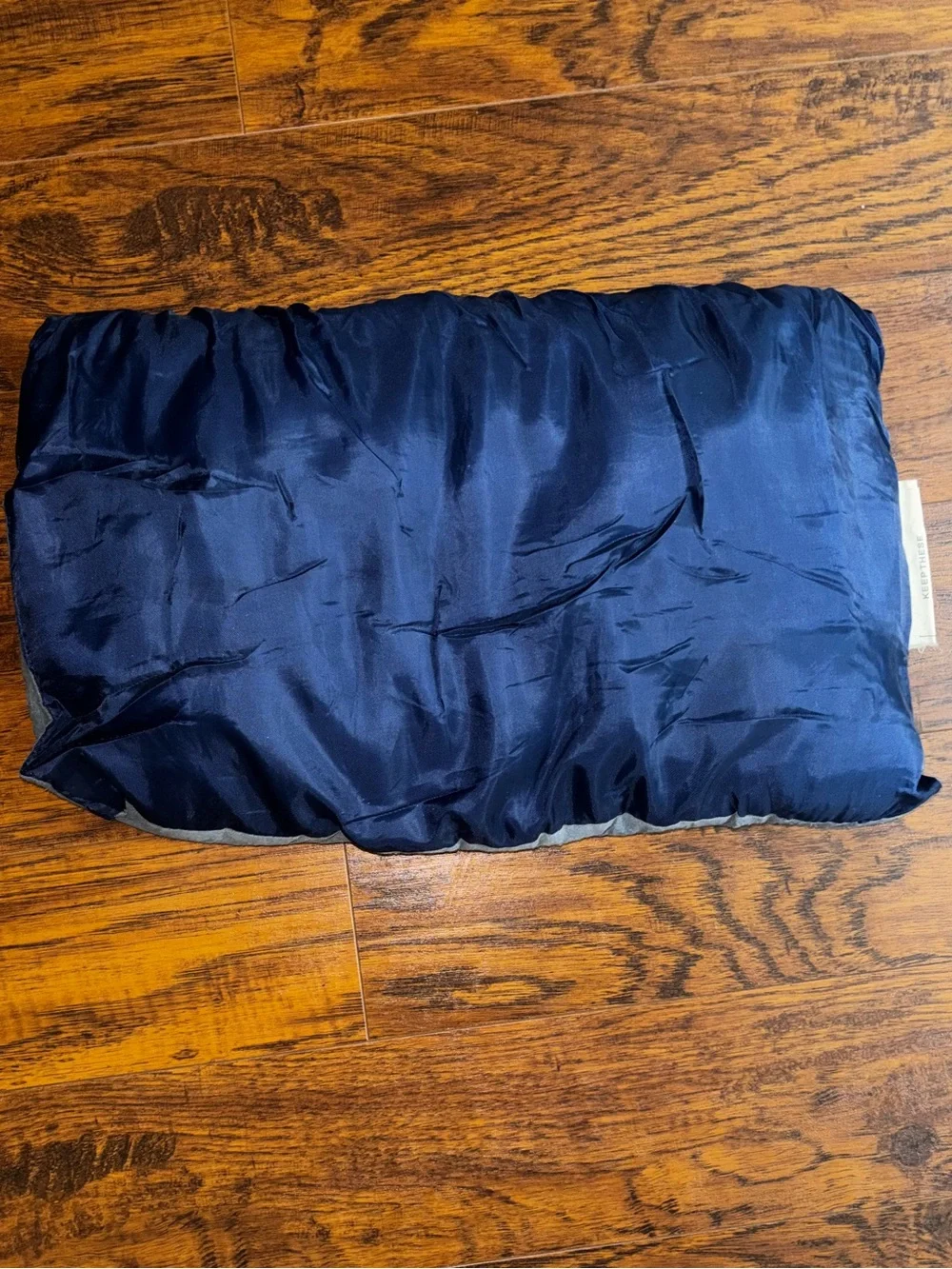 Magellan Outdoors Large Plush Camp Pillow Navy Blue Cotton Flannel Travel in Bag